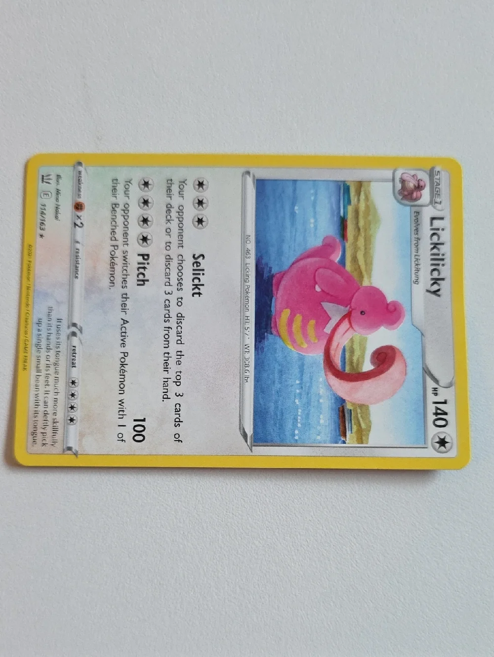 Pokemon Lickitung And Lickilicky Card